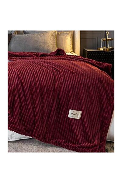 OEM Patura Cocolino, 2 persoane, 200x230cm, Uni, Bordo