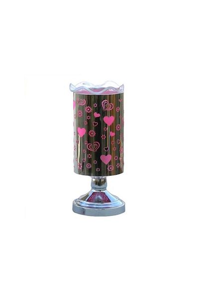 OEM Lampă de masă metalică cu senzor tactil, recipient din sticlă pentru uleiuri aromatice, 10 x 25 cm