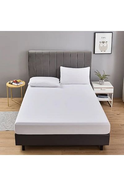 OEM Bed Sheet, Uni, 3 pieces, 2 persons, Microfiber, 160x200cm, White