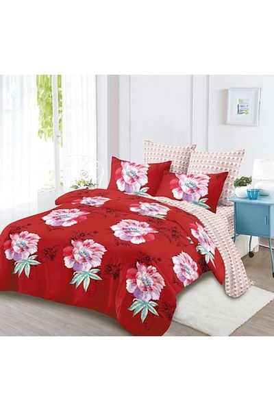 OEM Bed Linen Set, Finet, 6 Pieces, 2 People, 230x250cm, Floral Print, Multicolor
