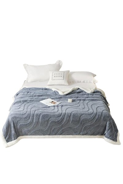 OEM Patura Imblanita, Cocolino, Abstract 3D Elegant, 200x230cm, Gri Albastrui