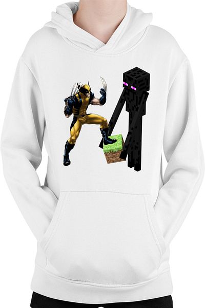 OEM Hanorac Copii Minecraft Enderman Wolverine Grass Cube