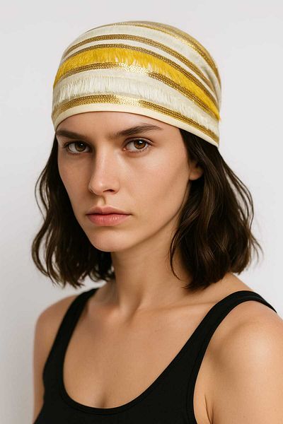 Handmade Luxury Women's Bandana |   Stylish, Elegant and Trendy Design |   Hair Accessory for Special Occasions