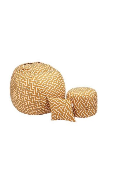 Pufrelax Set Fotoliu PufrelaxMatusalem cu Otoman (suport picioare) si Perna, Material Textil - Zippity Orange
