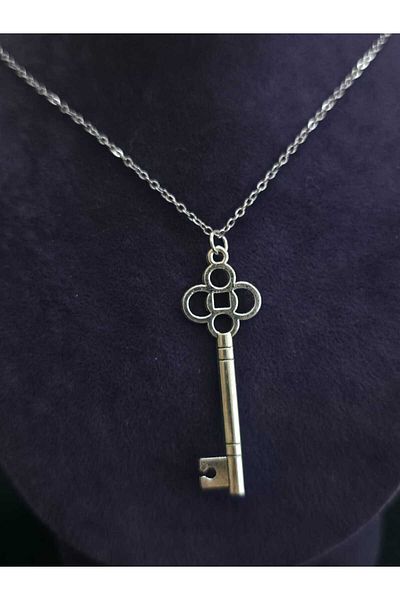 sarıyer silver Key Model Luck Icon Affection Trust Symbol Steel Key Pendant
