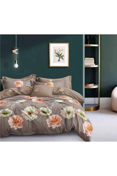 OEM Double Bed Sheets, 6 pieces, 180x200 cm, Floral Pattern, Multicolor