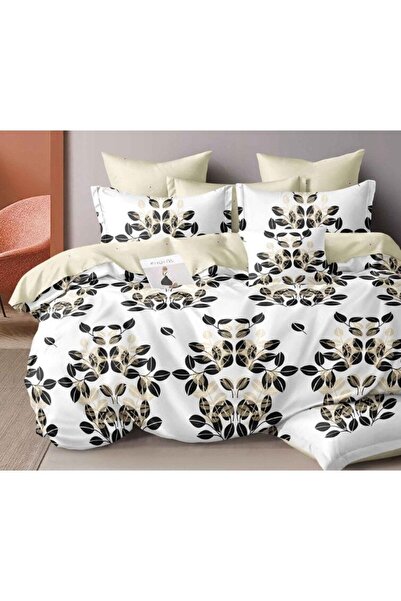 OEM Double bed linen set, reversible sheet, leaves, 6 pieces, 2 people, 230x245cm, Finet