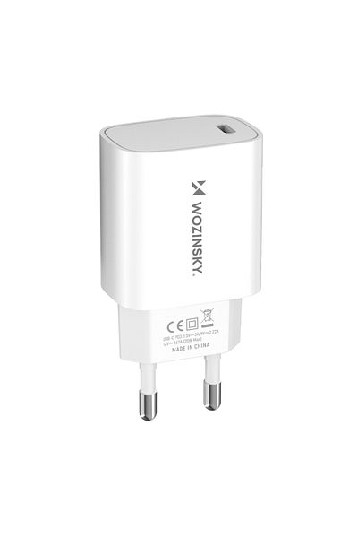 WOZINSKY Ładowarka sieciowa 20W USB-C 100-240V biała