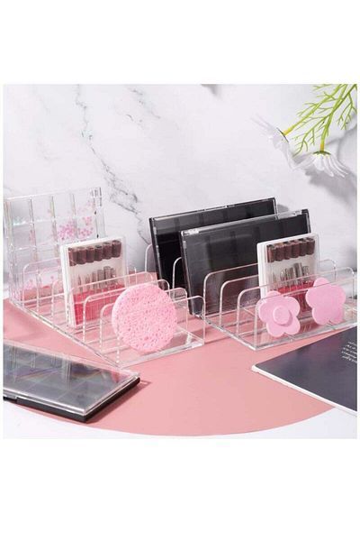 COOYA Eyeshadow Palette Organizer,2-Pack 7-Section Makeup Trays,Cosmetic Storage