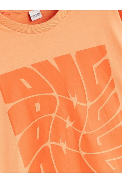 LC Waikiki Lcw Kids Orange Crew Neck Boys T-Shirt