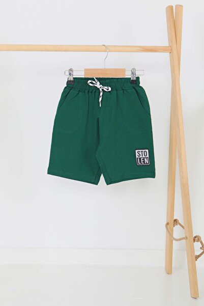 TOFİSA Κοριτσίστικο σορτς με σμαραγδένια στάμπα - 27335