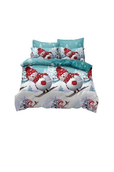 JOJO HOME Snowman on Skis Bedding Set, Jojo Home, Finet, 2 People, 6 Pieces
