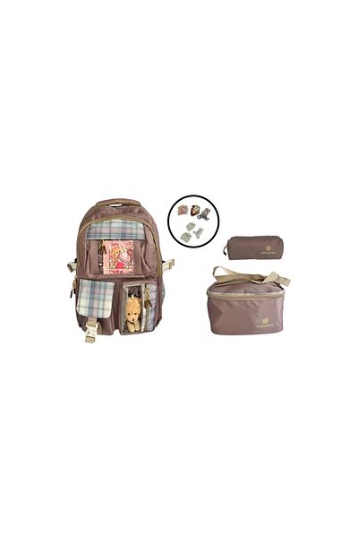 Relaxion Set of 3 Primary School Backpack with Keychain 1395