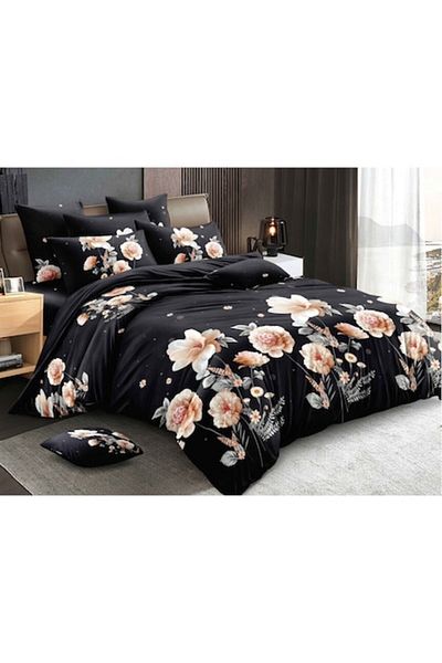 OEM Double Bed Linen, 2 Persons, 4 Pieces, 240x250 cm, Beautiful Floral Print