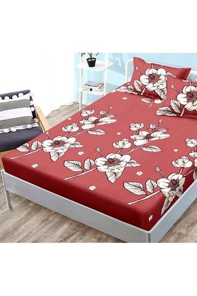 OEM Bed Sheet and Pillowcases, Finet, 3 Pieces, Double, 180x200cm, Floral, Multicolor