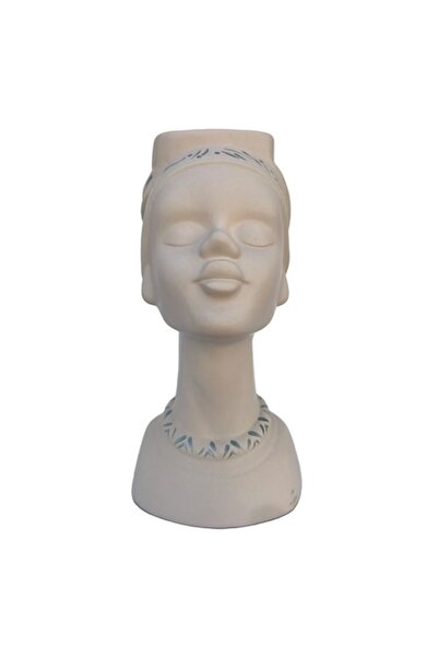 OEM Vaza din ceramica in forma de femeie cu coc, M2, 15x30 cm