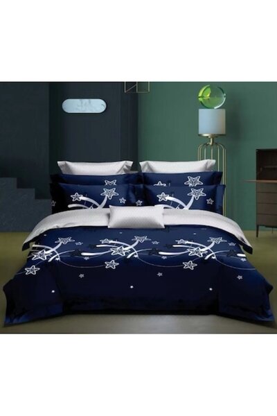 OEM Double Bed Linen Set, 6 Pieces, 2 Persons 180x200 cm, Starry Sky Print, M...