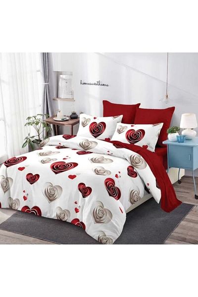 OEM Double Bed Linen with Elastic, 6 Pieces, 2 Persons, 180X200 cm, Multicolor