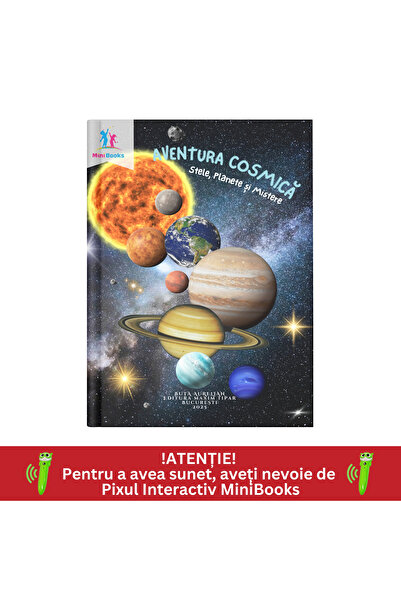 minibooks Carte interactiva cu sunete si povesti - Aventura Cosmică - Stele, Planete și Mistere