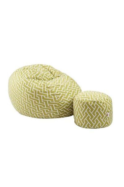 Pufrelax Set Fotoliu Matusalem cu Otoman (suport picioare), Material Textil - Zippity Green