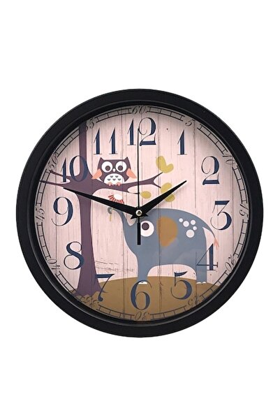 OEM Wall Clock, Plastic, Owls, 25x25cm, Multicolor, M1
