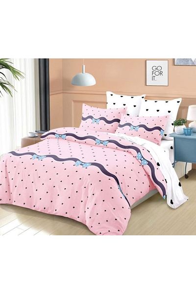 OEM Double Bed Linen, Spring, 6 Pieces, 2 Persons, 235x250cm, Finet, Printed Bowties, Multicolor