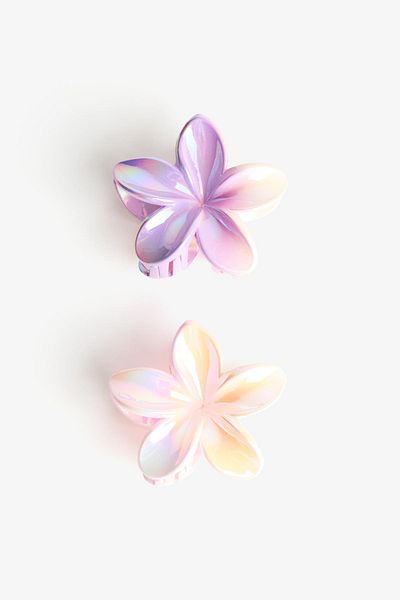 Bershka 2-pack of flower hair clips