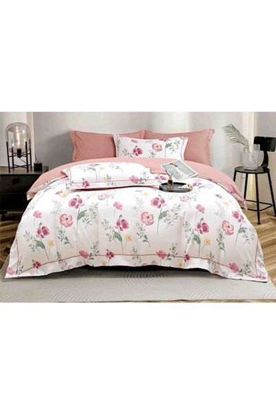 OEM Luxury Bedding Set, Jojo Home, Fine Cotton, 6 Pieces, 2-Person, 180x200cm, Floral Print Multicolor