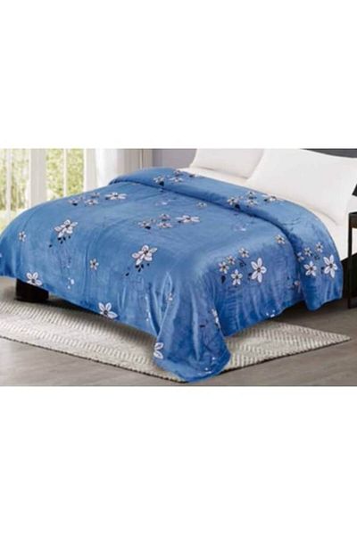 OEM Double Bed Blanket, Cocolino, Sonia-Home, White Flowers Print, 200x230cm