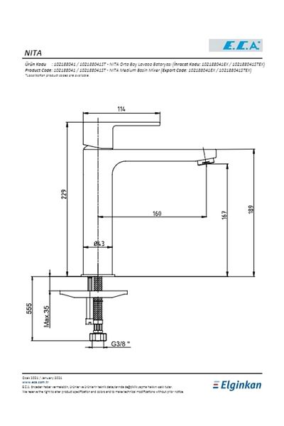 Eca Nita Medium Size Sink Faucet