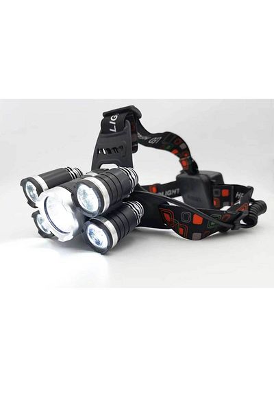 Bass Polska Latarka czołowa 5 x LED, czołówka akumulatorowa