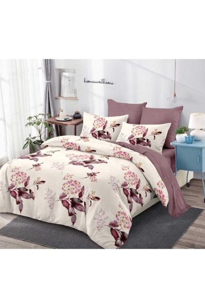 OEM Lenjerie de pat dublă, lacrimile Maicii Domnului, reversibilă, 6 piese, 1...