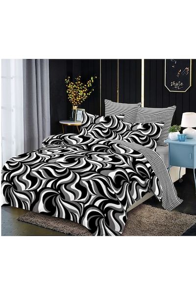 OEM Bed linen, Finet, 6 pieces, 2 persons, Wave print 230x250cm, multicolor