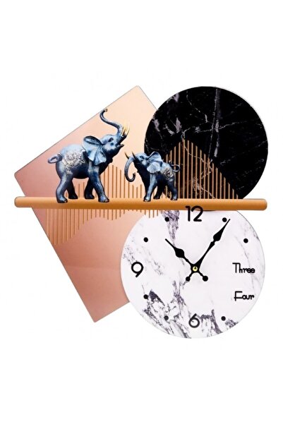 OEM Wall Clock MDF with Elephant Design, 40x42 cm