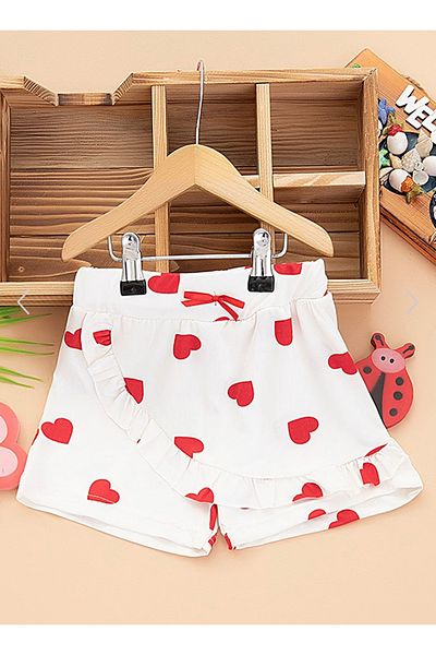 SANTRALBEBE Girl's Milan Fabric Printed Shorts Skirt