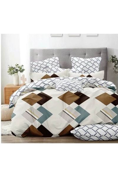 OEM Double Bed Linen Set, 6 Pieces, 2 Persons, 180x200 cm, Multicolor M18