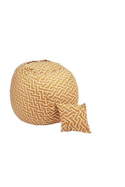 Pufrelax Methuselah Armchair Set with Cushion, Textile Material - Zippity Orange