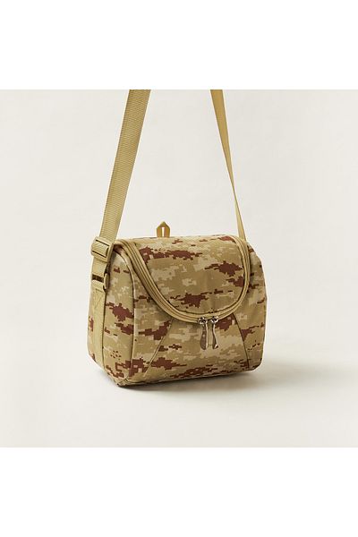 Juniors Camouflage Print Lunch Bag with Adjustable Strap