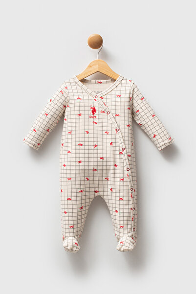 U.S. Polo Assn. Licensed Baby Girl Jumpsuit with Booties