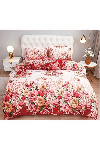 OEM Double Bed Linen Set, Cocolino, Field Print, 4 Pieces, 220x230 cm