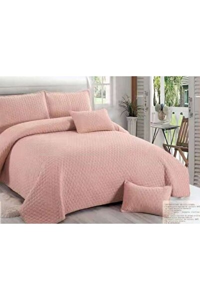 OEM Duvet cover and 4 pillowcases, Cotton and Linen, 5 pieces, Plain, 220x240cm, Dusty Pink