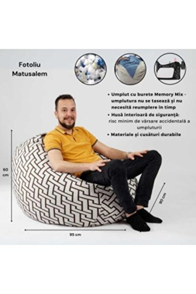 Pufrelax Methuselah Photo, Textile Material - Silver Garden