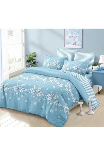 OEM Double Bed Linen, Spring, 6-Piece Set, 2-Person, 235x250cm, Finet, Spring Flowers, Multicolor