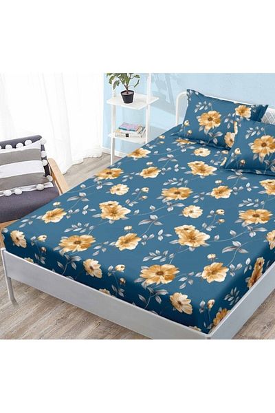 OEM Bed Sheet and Pillowcases Set, Finet, 3 Pieces, Single, 160x200cm, Floral Print, Multicolor