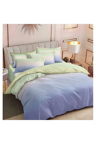 OEM Double Bedding Set, 6 Pieces, 2 Persons, 240x250cm, Satin Cotton, Degrade Design, Lilac