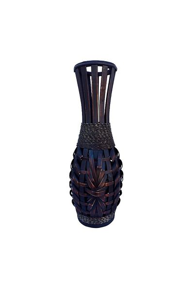 OEM Decorative Rattan Vase with Narrow Neck and Weaving, 51 cm