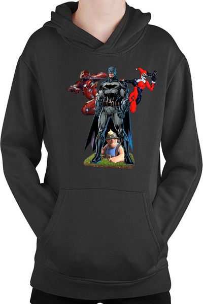 OEM Kids Hoodie Clash of Clans Mine Batman Joker Woman Troll