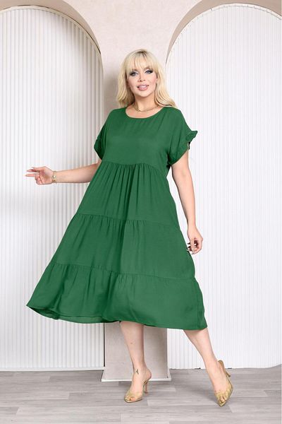 mervemoda Women's Large Size Sleeveless Summer Dress