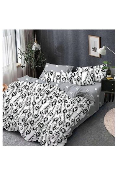 OEM Double Bedding Set, 6 Pieces, 2 Persons, 245x250 cm, Elegant Pattern, Multicolor