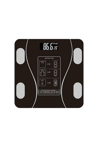OEM Cantar profesional inteligent, Conectivitate Bluetooth, Pentru IMC si pierderea in greutate, Negru